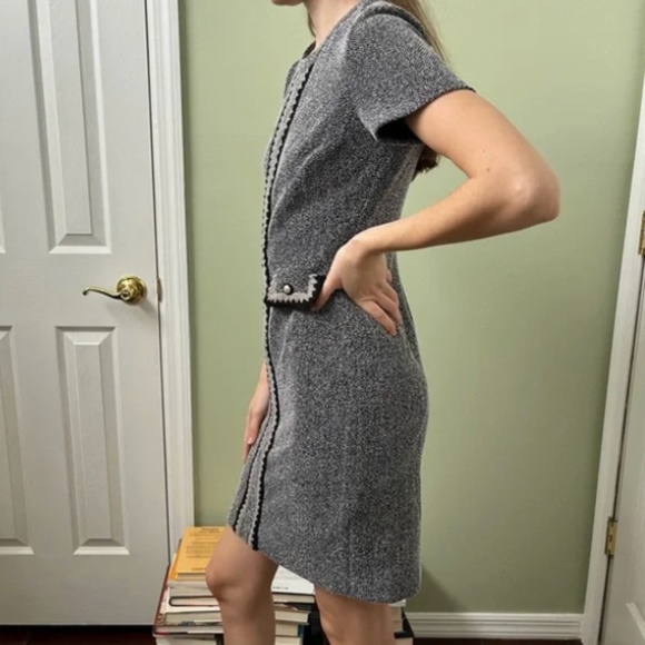 knit tweed short sleeve dress 6 - Picture 4 of 11